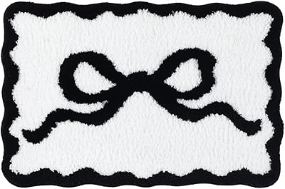 Handmade Bow Shaped Rug - 30in - Pink/Black